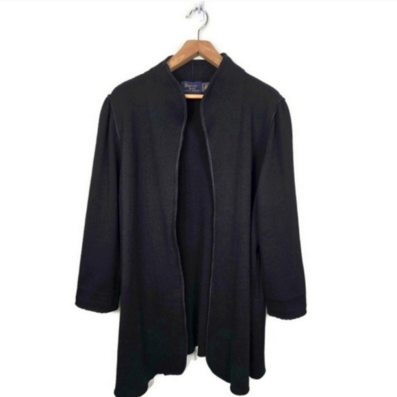 Vintage Bonnie Lee by Leroy Knit Pure Wool Cardigan Duster Sweater Car Coat - Picture 1 of 13